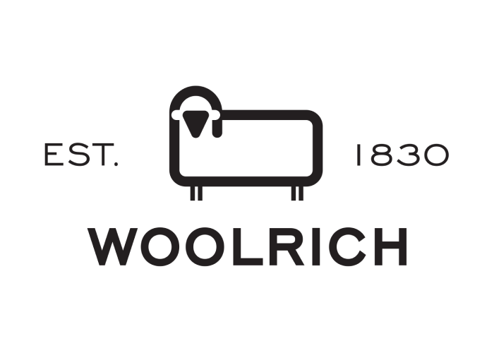 Woolrich Est. 1830 lamb logo black